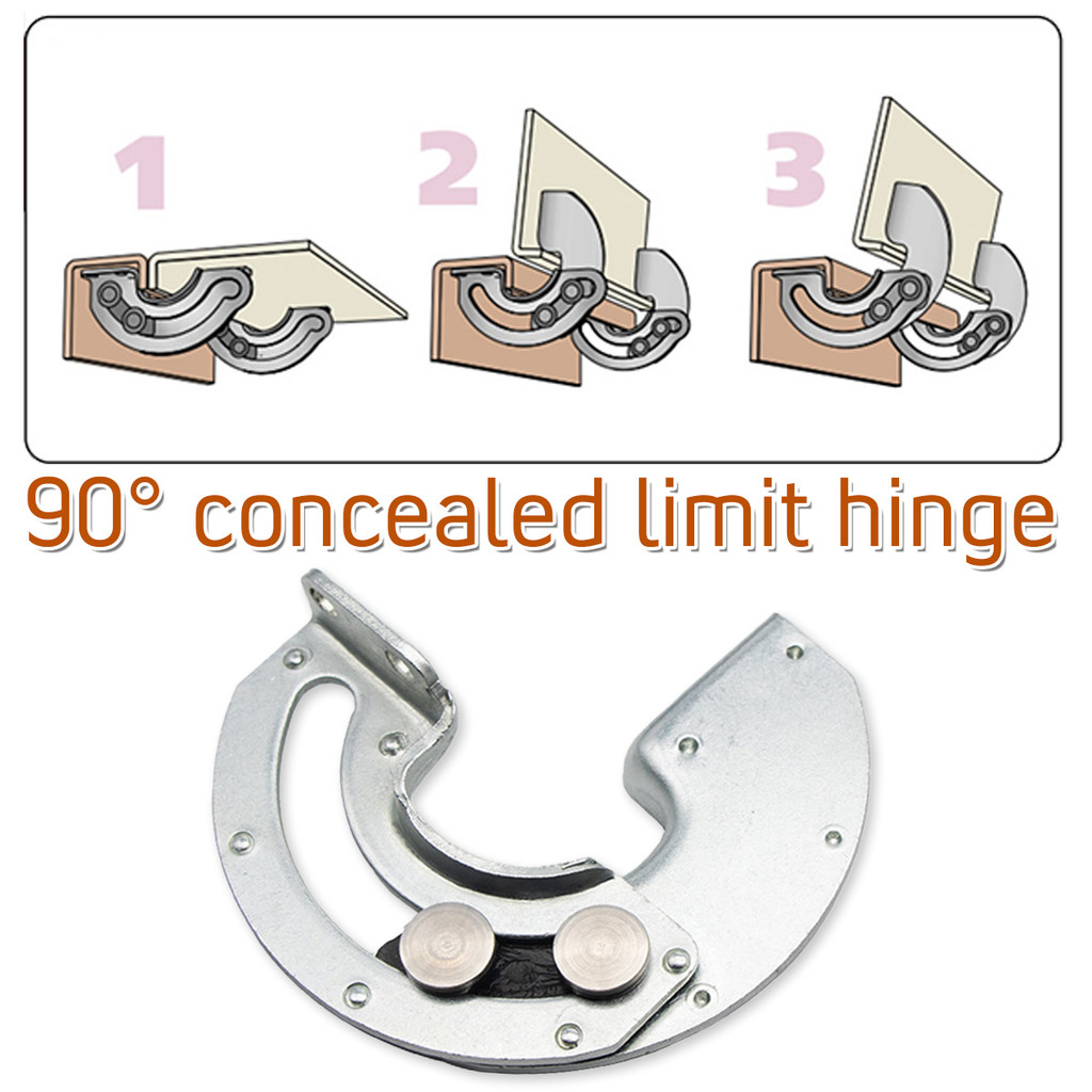Invisible hinge/Engsel Geser Tersembunyi Engsel Batas -90 Derajat/Engsel Baja Karbon/Kunci Geser Bus