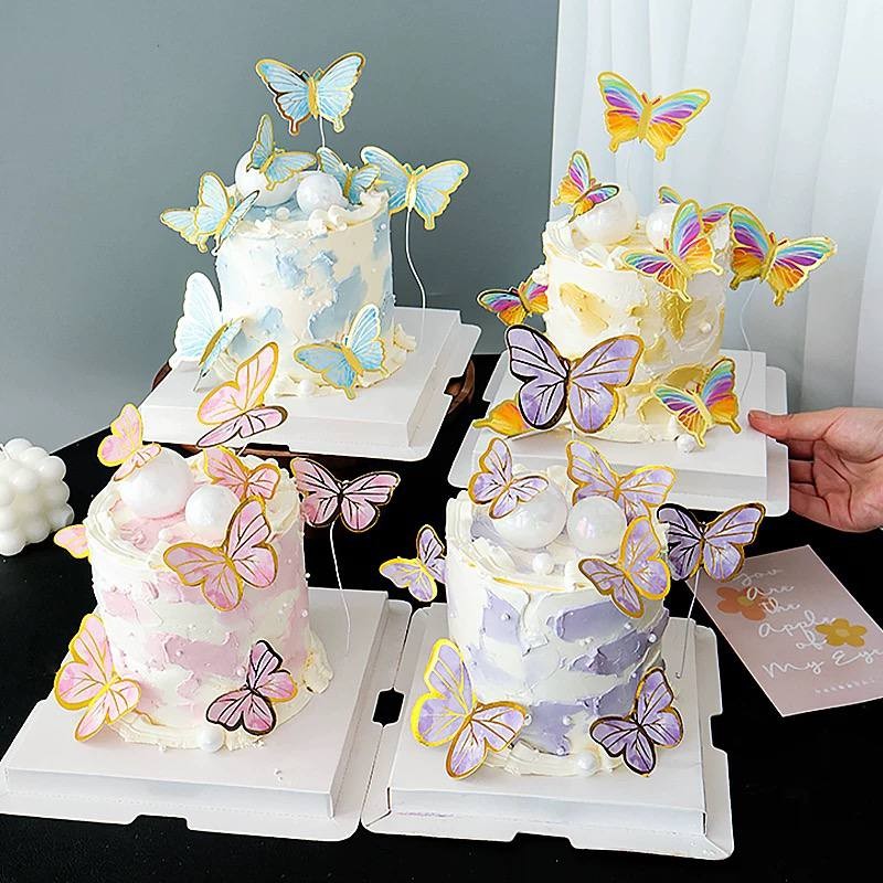 CAKE TOPPER SET KUPU KUPU/ TOPPER KUE KUPU-KUPU DEKORASI CAKE/TOPPER CAKE BUTTERFLY