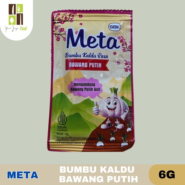

Meta Bumbu Kaldu Rasa Bawang Putih 6G / Kaldu Bawang Putih / Seasoning / Bawang Putih Bubuk / Powder