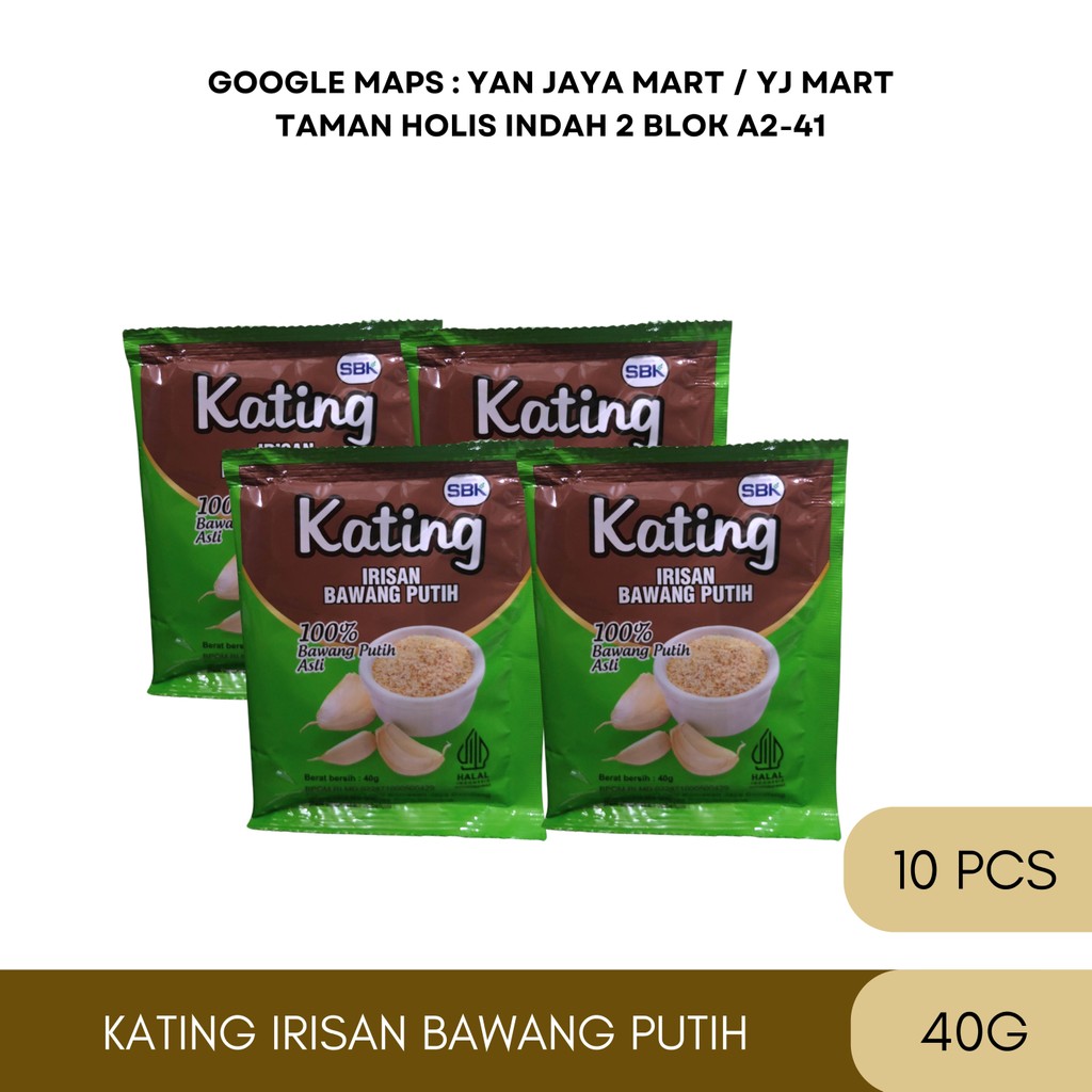 

Kating Irisan Bawang Putih 40g - 1RCG/10PCS Irisan Kecil Kasar Bawang Putih /100% Bawang Putih Asli