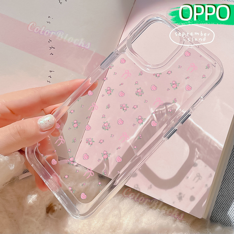 Coquette Bunga Case Bening OPPO Find-X8 A60 Reno 12 Realme-C53 Note-50 C51/C51s OPPO A3-Pro 12F A79 