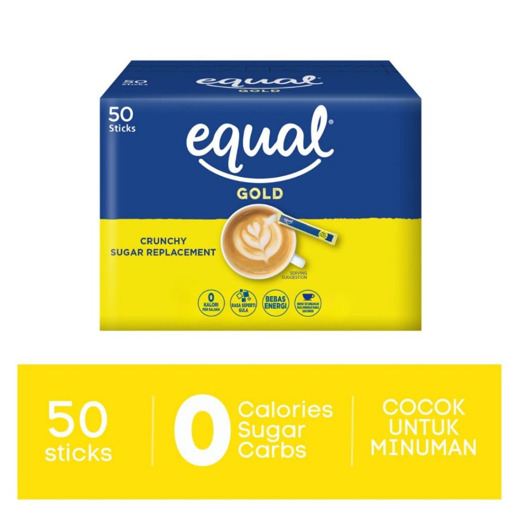 

pekanbaru /Equal Gold Pemanis nol Kalori - 50 sticks