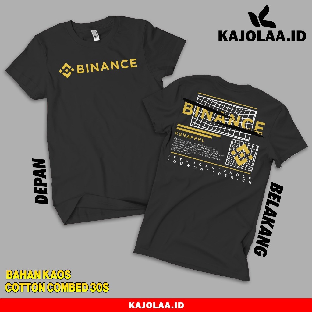 Kaos Crypto "Binance Streetwear" -Kaos Binance/Baju Crypto/Kaos Crypto Binance/Baju Crypto Binance/K