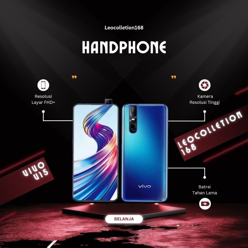 new vivo v15 ram 8/256gb baru layar lebar 6.53 inci Fullset hp murah jaringan sidik jari hp 4g LTE