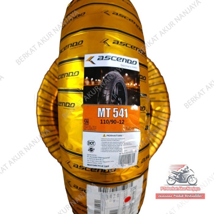 Ban ASCENDO SCOOTER MT541 110/90 RING 12 TUBELESS