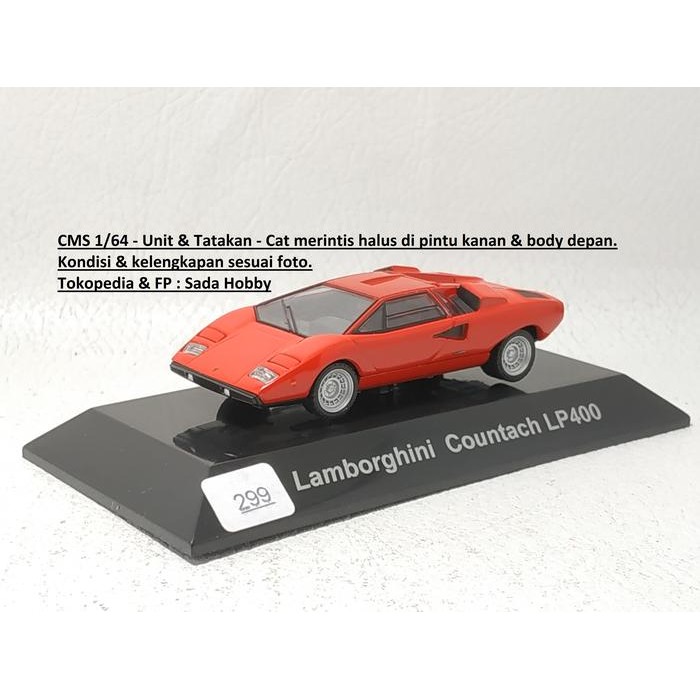 CMS Diecast Skala 1/64 Lamborghini Countach LP400 Merah