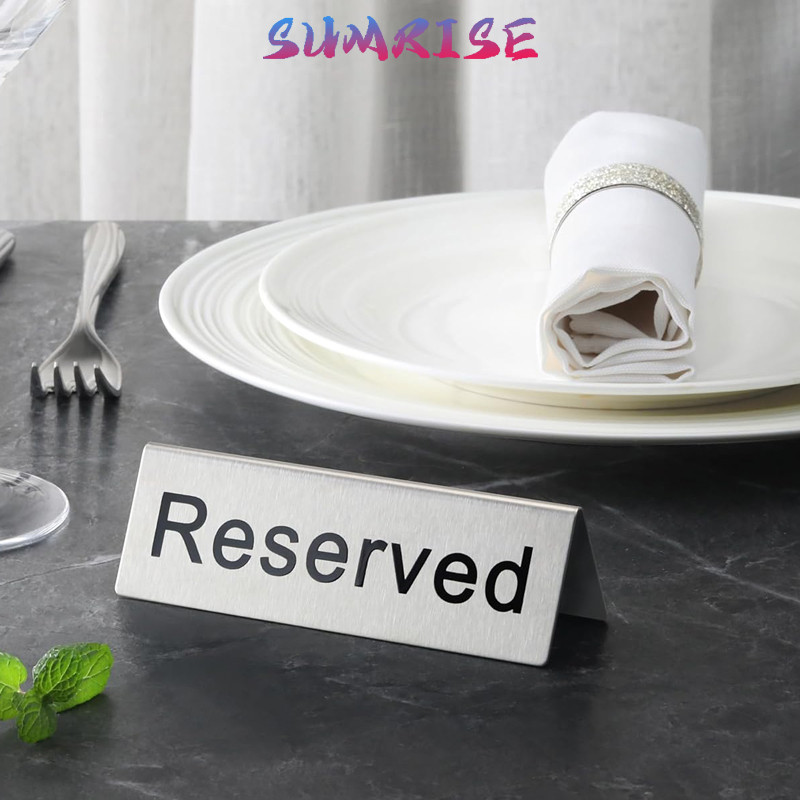 

Kartu Meja Stainless Reserved Hotel Restaurant Nomor Meja Double Sided