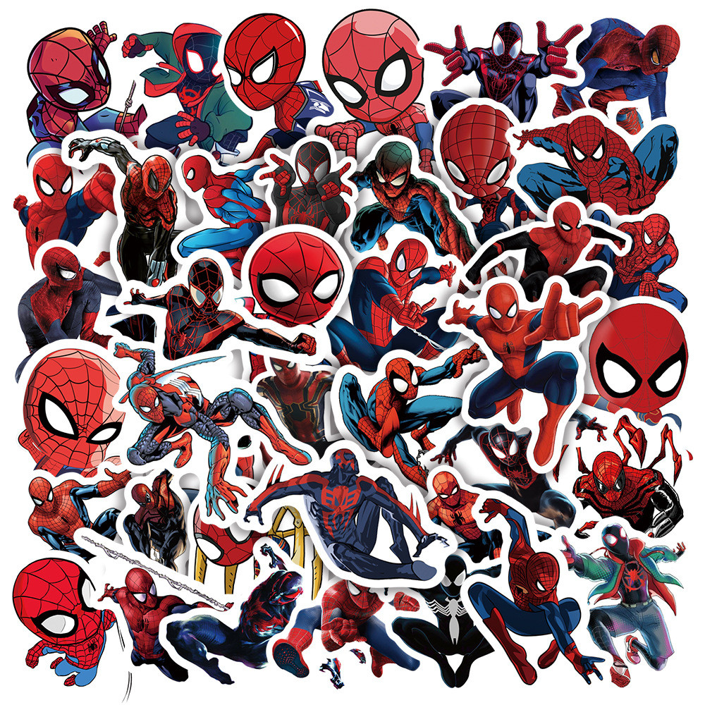 

10/30/50PCS Disney Movie Spiderman Anime Stickers Skateboard Fridge Guitar Laptop Motorcycle Travel Classic Toy Cool Sticker