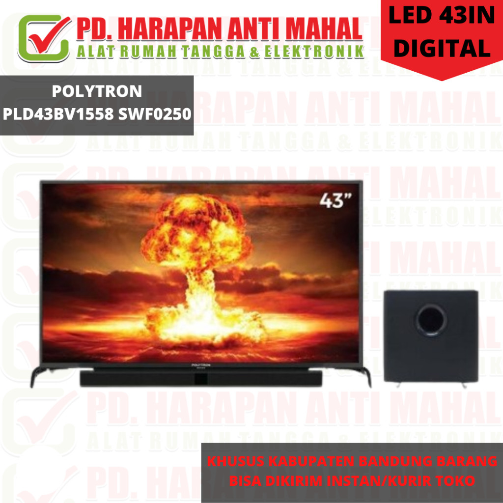 POLYTRON PLD43BV1558 SWF0250 (LED 43IN SOUNBAR) /POLYTRON Cinemax Soundbar DIGITAL LED TV 43" PLD 43