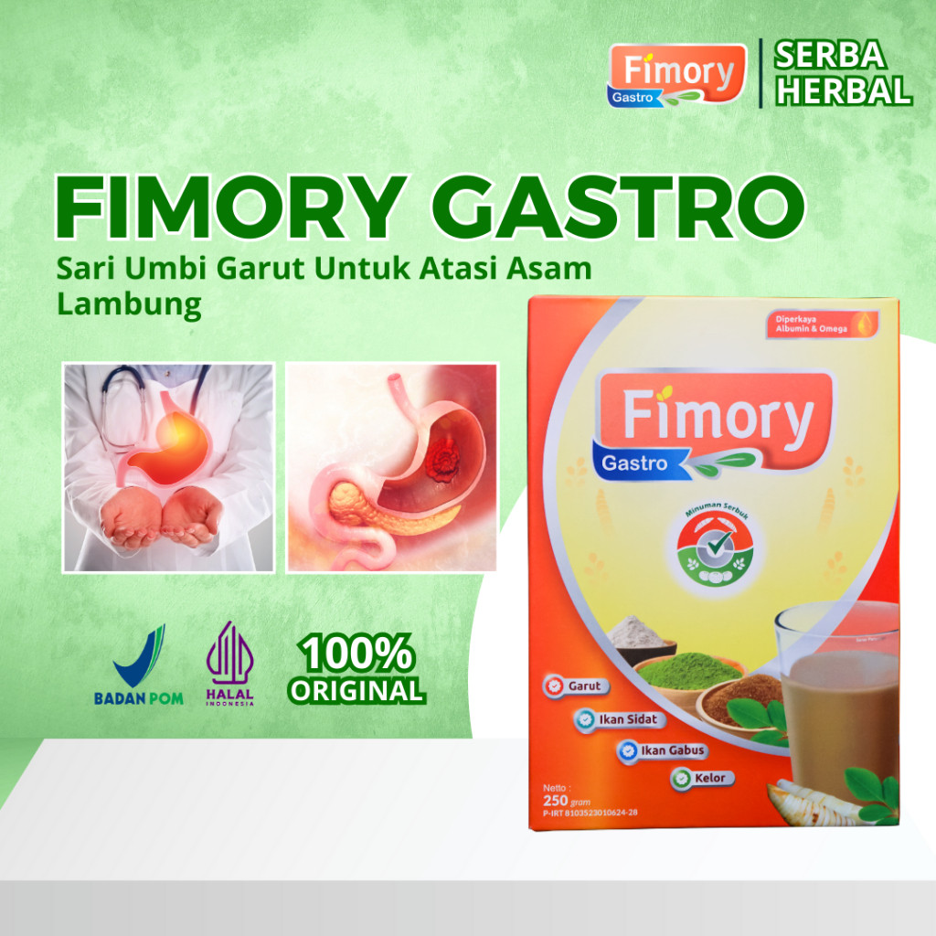 Fimory Gastro 250 g Original - Minuman Sereal Untuk Mengatasi Asam Lambung, Gerd & Mag Akut - Halal 