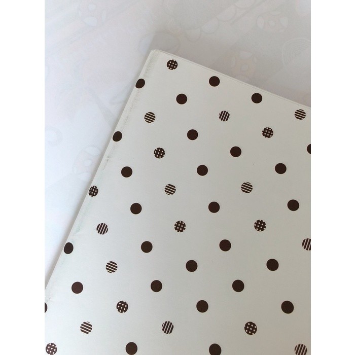 

Kertas Kado Jumbo Putih Polkadot Coklat