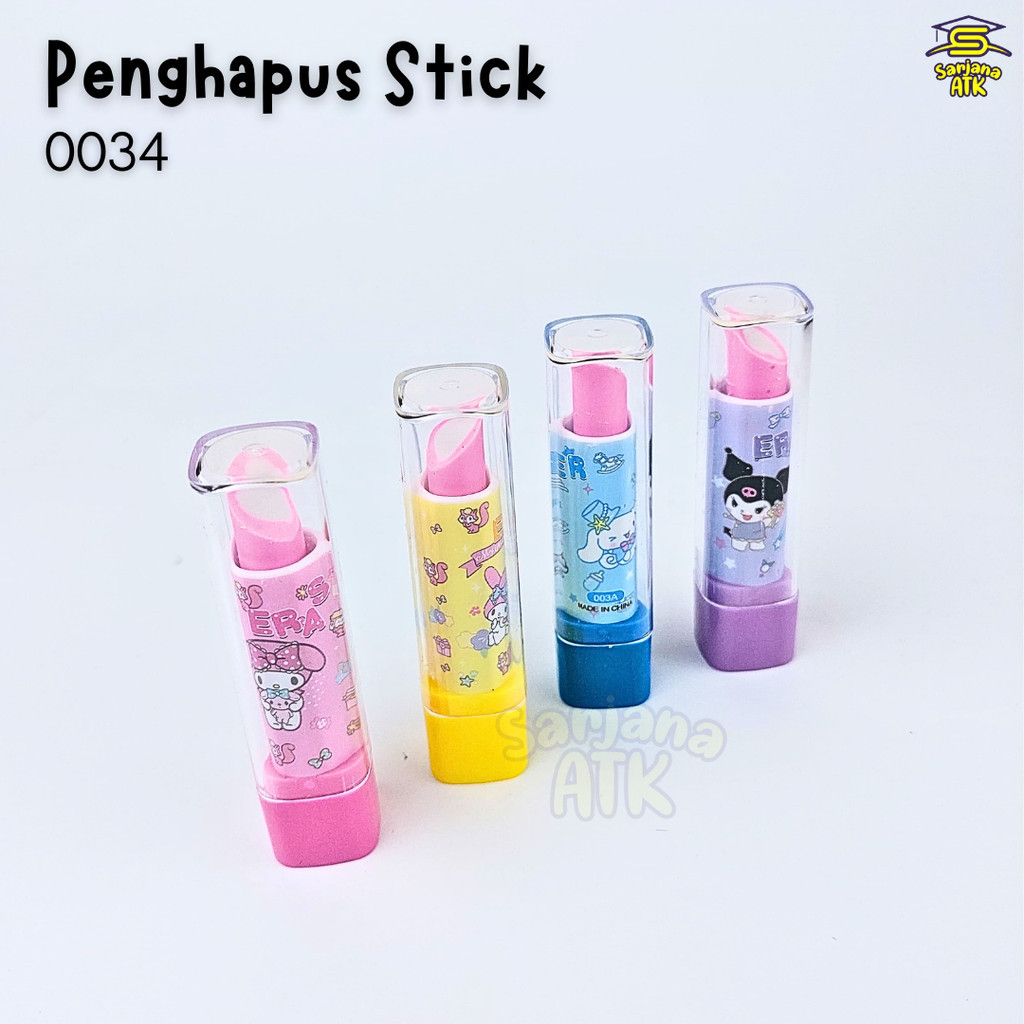 

Penghapus Stick / Eraser / Penghapus Putar Bentuk Lipstik Motif Karakter Sanrio 003A