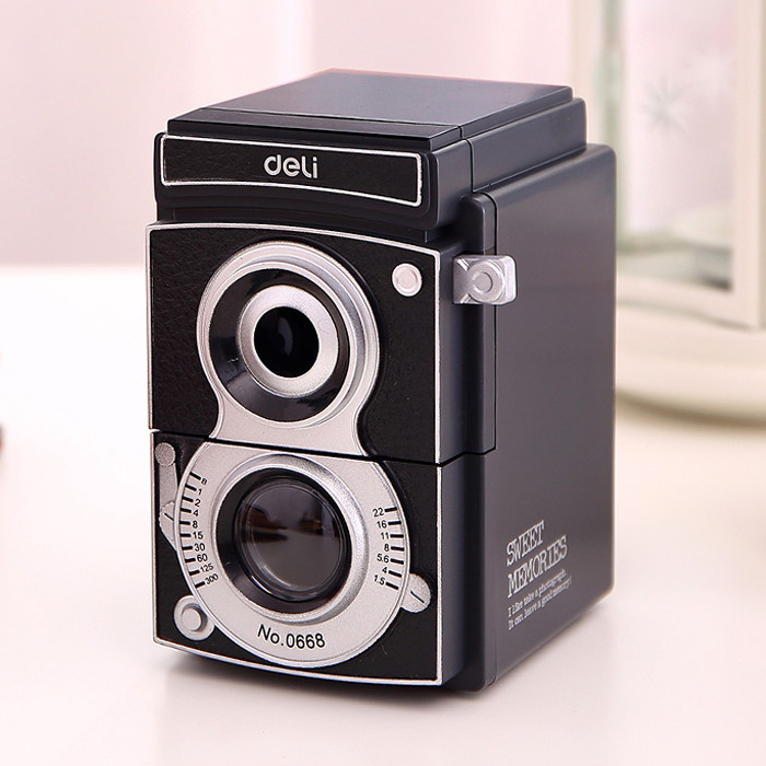 

MIRUI Retro Camera Manual Pencil Sharpener Hand Cranking Students Classroom Office Home Sweet Memories of Vintage Camera