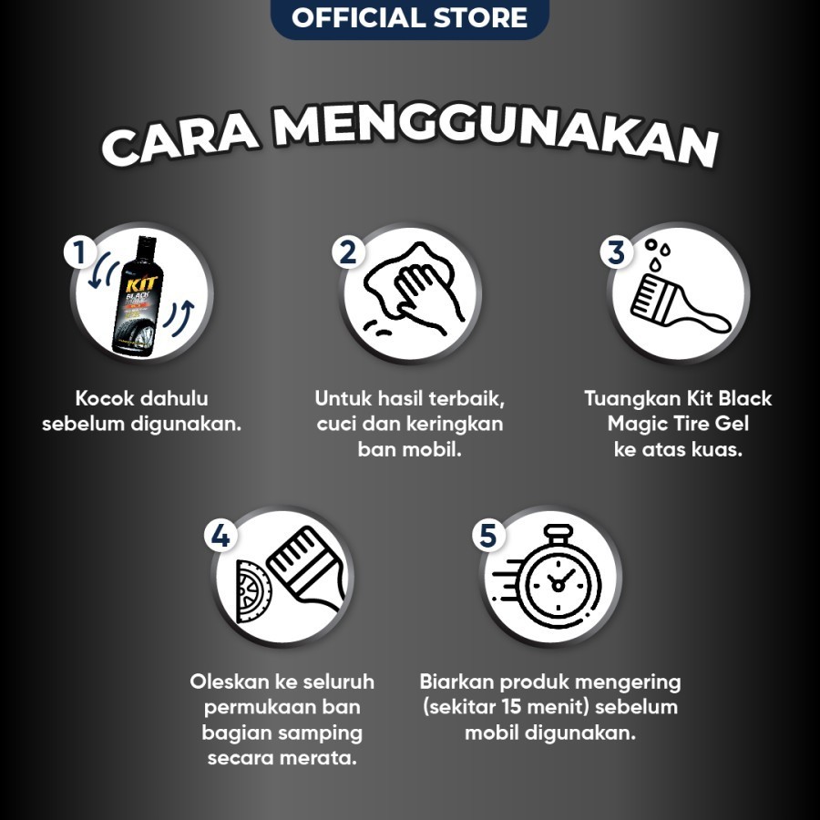 RB KIT Black Magic Sachet 32 ML Kit Ban Semir Ban Sachet Pengkilap Ban 1 Pack Isi 12 Sachet