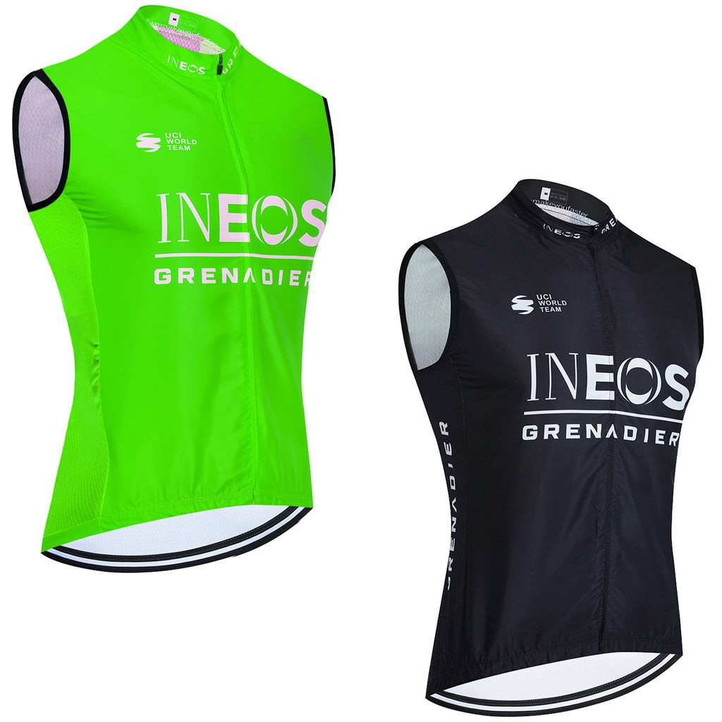 New 2024 INEOS Team Cycling  Jersey Quick Dry Green Bike Vest Windbreaker Men Women Summer Ropa Cicl