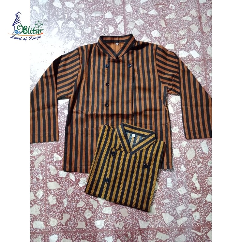 Sorjan katun anak premium alusan , baju sorjan anak, baju jadul, jadulan anak, baju lurik anak, baju
