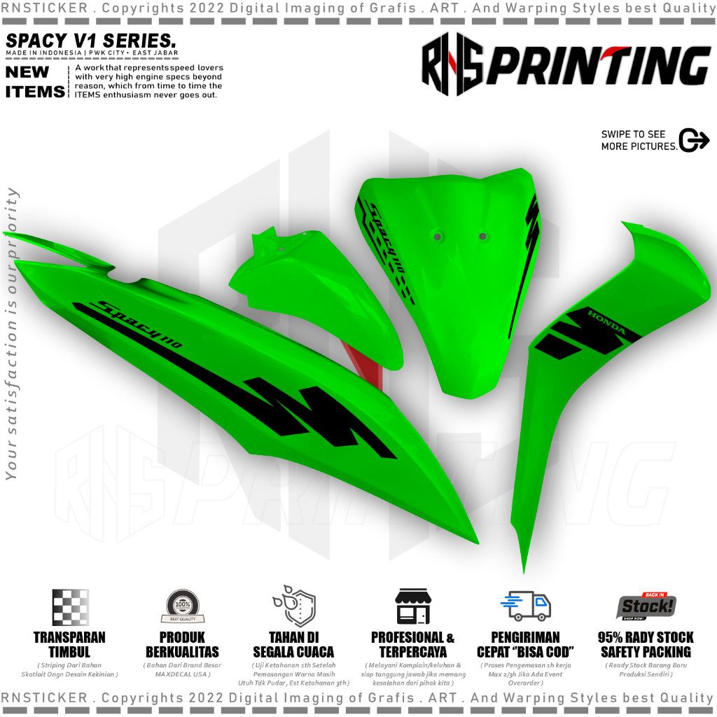 Striping Variasi Spacy 2011-2017 Stiker Spacy110 Striping Spacy simple style