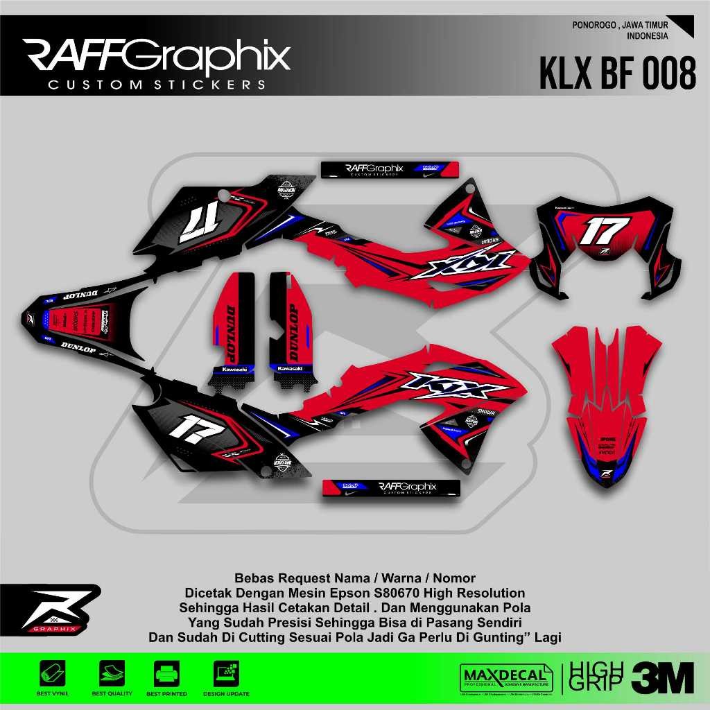 STICKER DECAL KLX BF / DECAL KLX150 BF KLX G