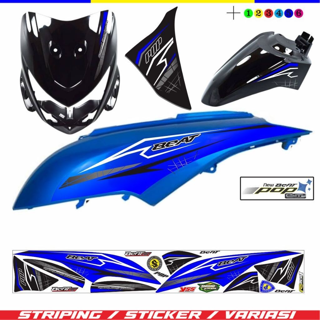 STRIPING BEAT POP / VARIASI BEAT POP NEW FI / STIKER HONDA BEAT POP NEW STICKER STIKER