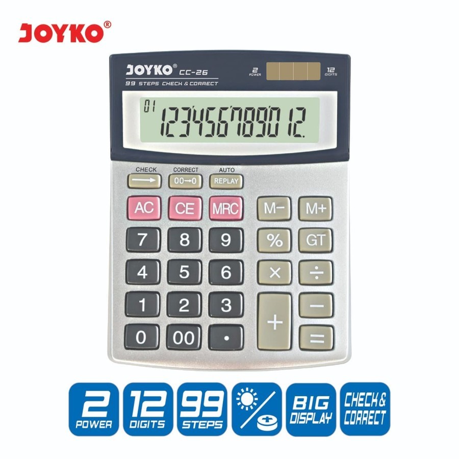 

Calculator / Kalkulator Joyko CC-26 / 12 Digits / Check Correct