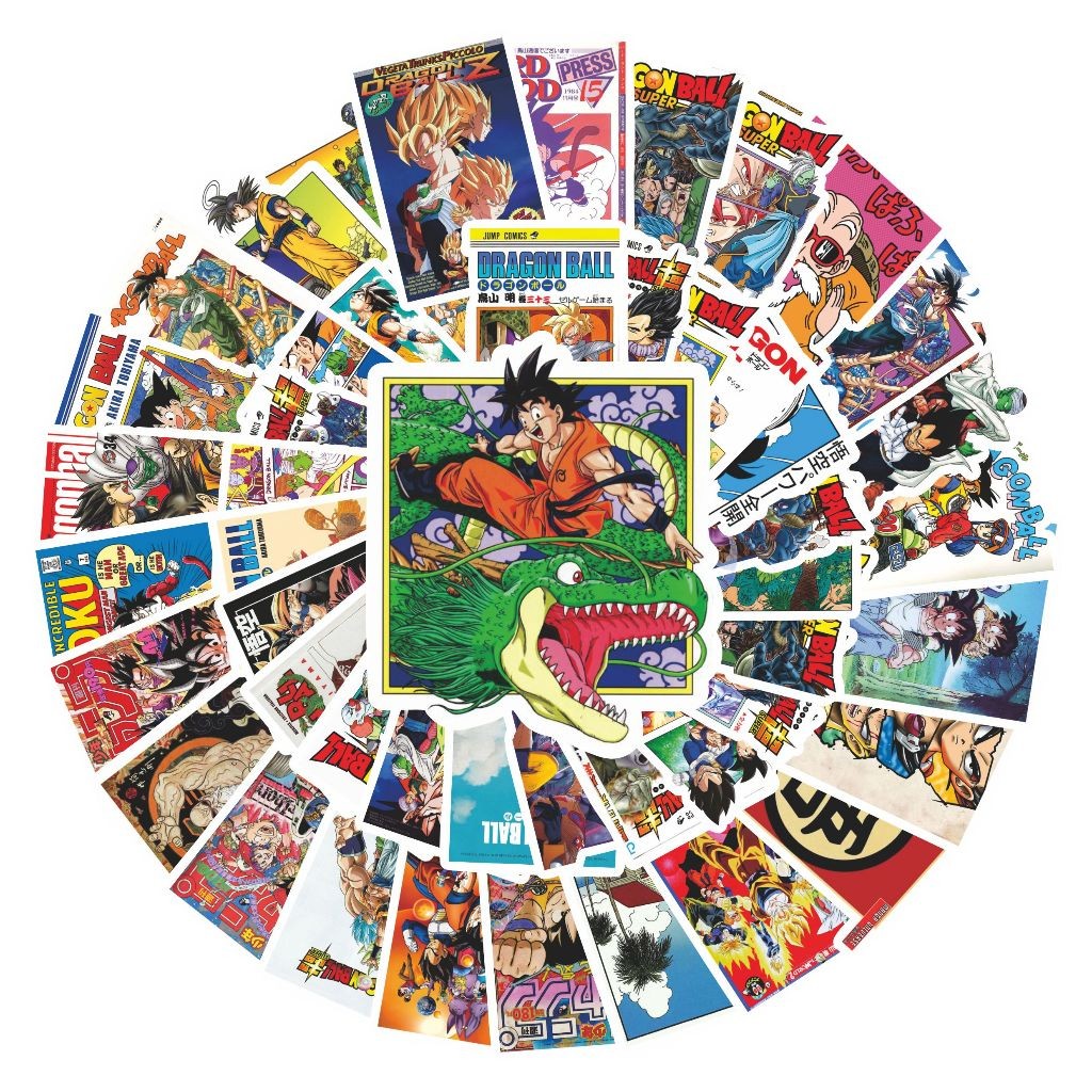 

COD 100 Pcs Anime Dragon Ball Poster Colorfull Lucu Anti Air Untuk Dekorasi Notebook Sepeda Skateboard Handphone DIY