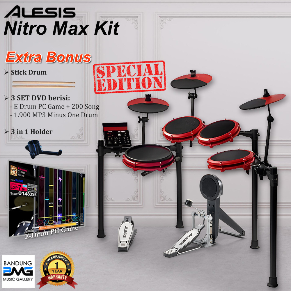 Alesis NITRO MAX KIT Electric Drum Set - Drum Elektrik Alesis
