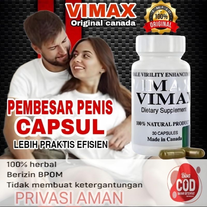 VIMAX CANADA ORIGINAL ASLI ORIGINAL 100% BPOM KAPSUL P3MBESAR MR. P PRIA PERMANEN DIETARY SUPPLEMENT