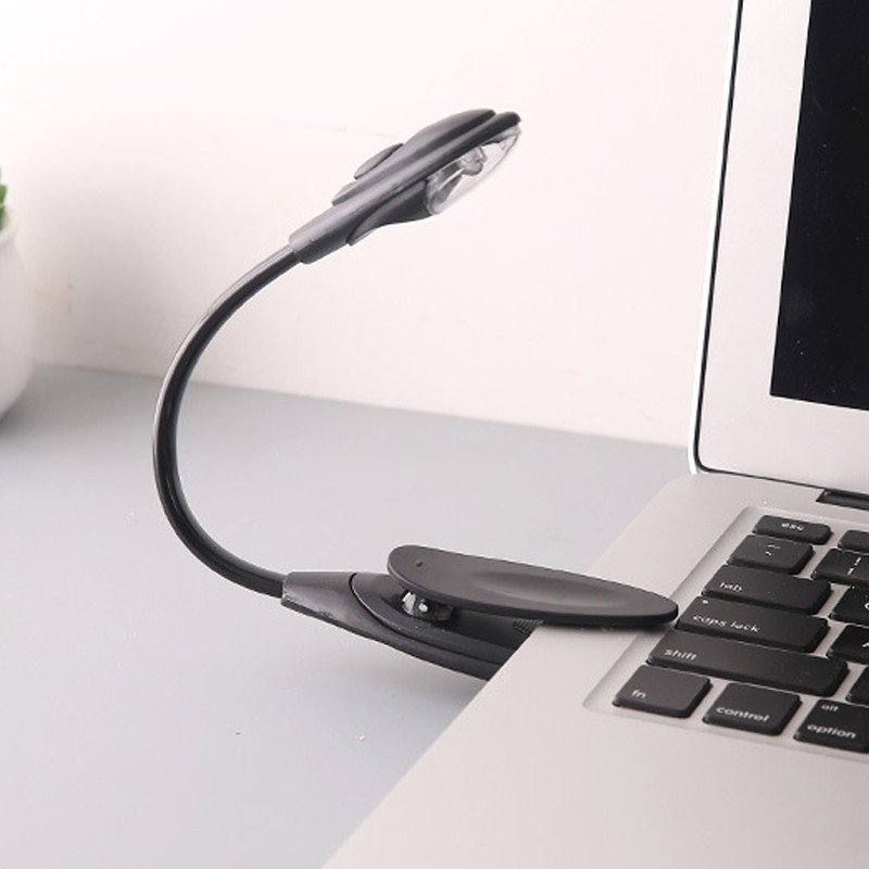 LED Night Light Curved  / Lampu Baca Folding Portable Clip Book / Lampu Baca Mini