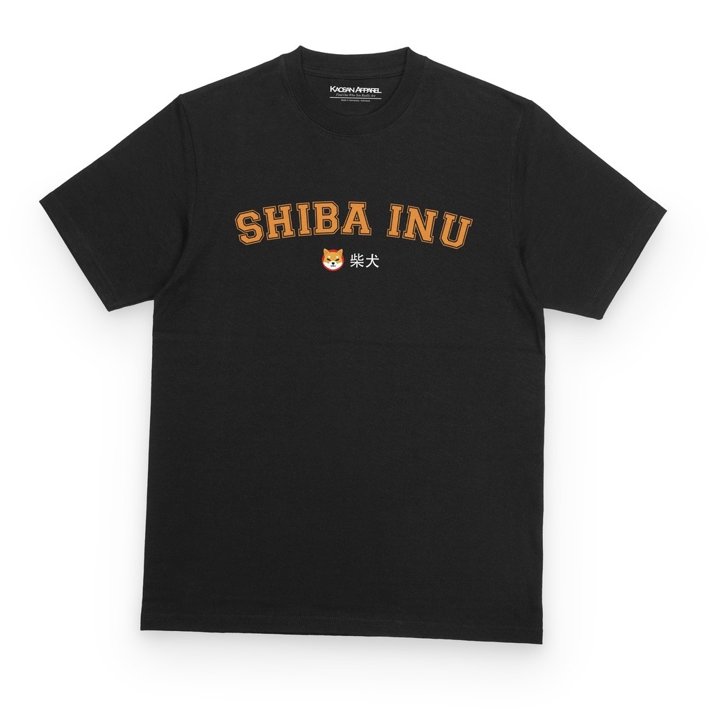 T-shirt Kaos Crypto " Shiba Inu Varsity" -Kaos Crypto/Kaos Shiba Inu/Kaos Crypto Shiba Inu/Baju Cryp