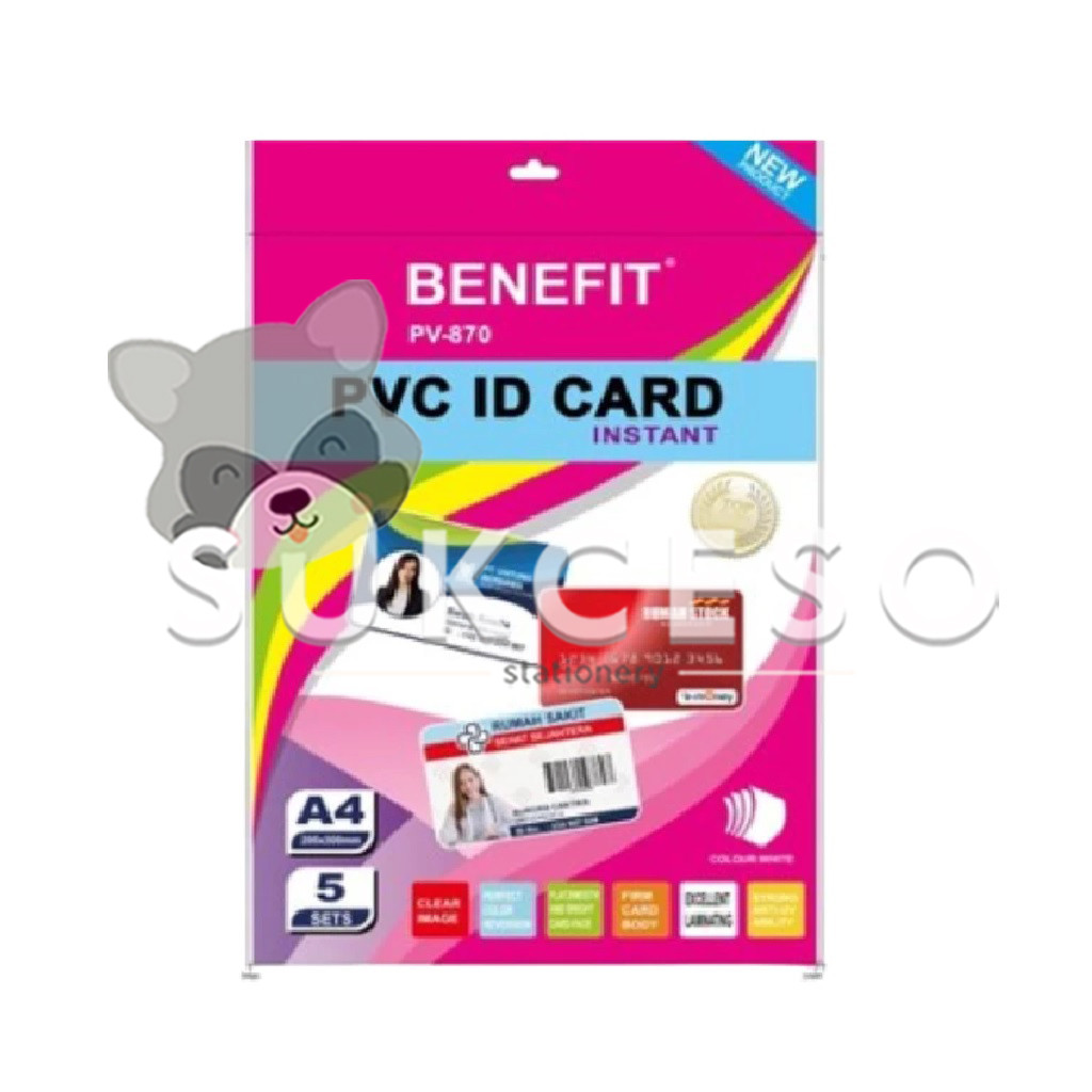 

Benefit PVC ID Card A4 PV-870 Plastik Kartu Identitas