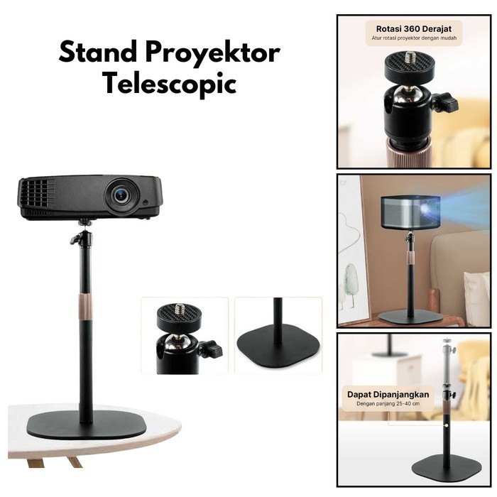 

GRSO Stand Proyektor Telescopic Adjustable 360 Rotation Projector Base SHI10V