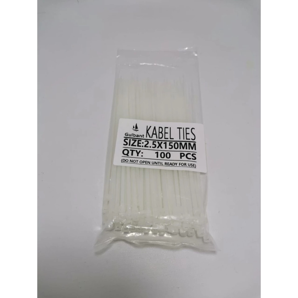 

Kabel Ties Cable Tie 2.5 x 150mm (15cm) - Putih