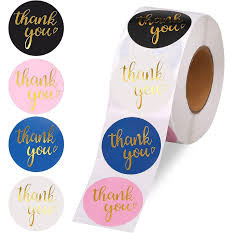 

AL STICKER THANK YOU TEMPEL MOTIF LUCU / STIKER UCAPAN TERIMAKASIH BULAT COLORFUL