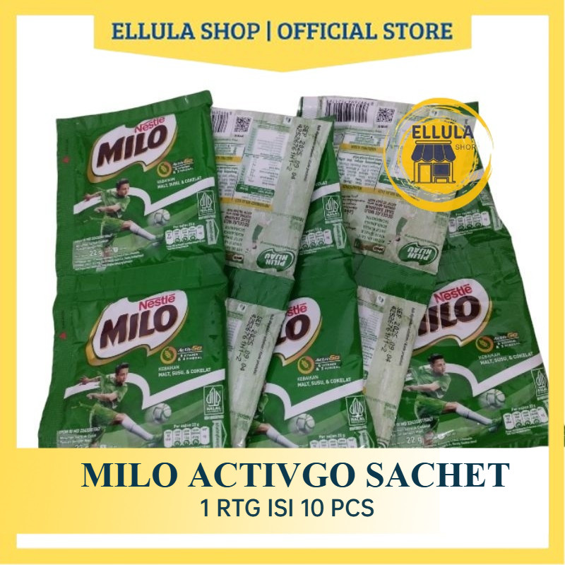 

ELLULA Shop - Milo ActivGo Sachet 22gr Renceng isi 10pcs [Renceng]