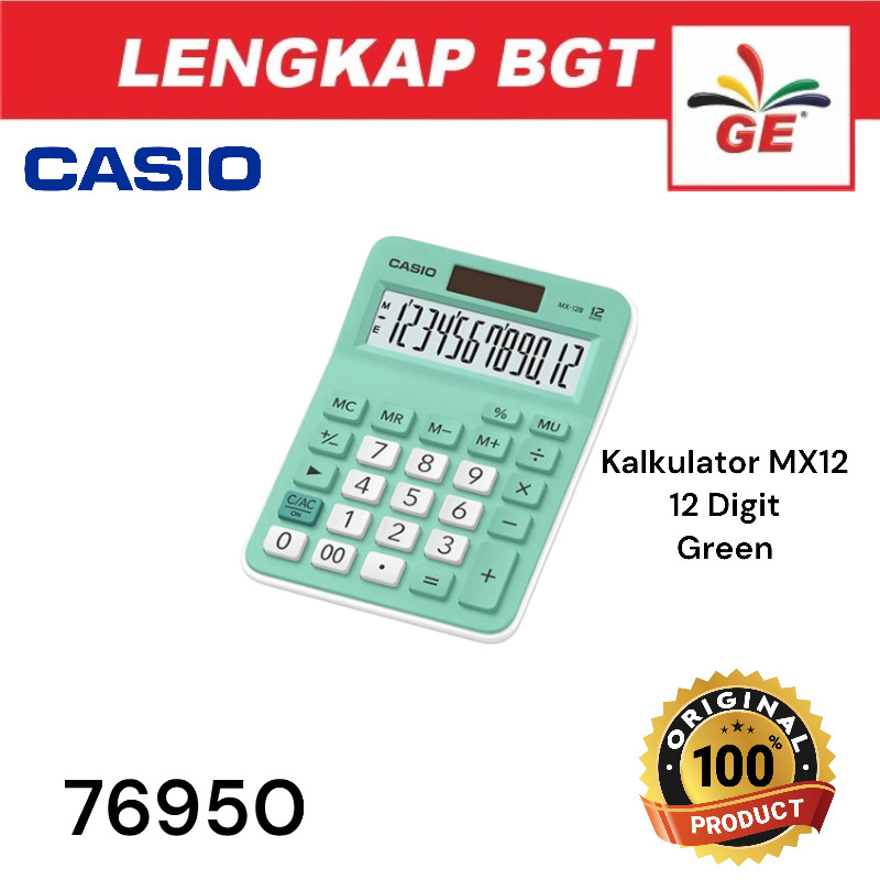 

Kalkulator Casio MX 12B 12 Digit - Green - 76950