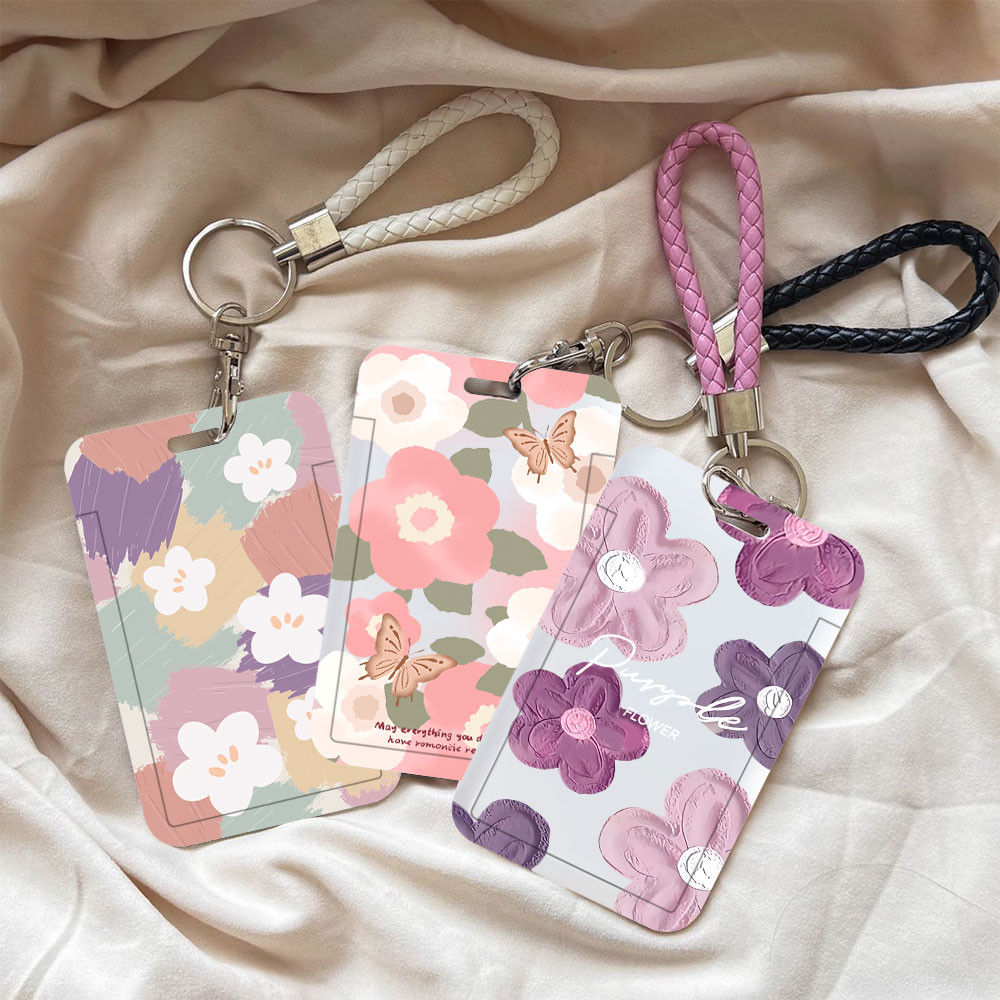 

ID CARD HOLDER Colorful color block flowers PHOTOCARD PHOTO CARD