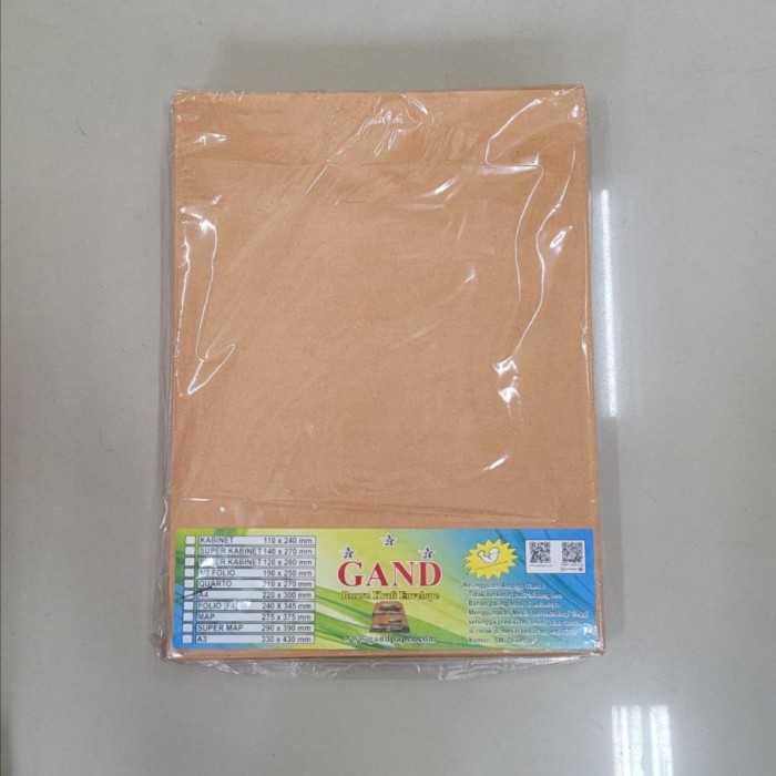 

Amplop Coklat A4 GAND - 1 pak isi 100 lembar