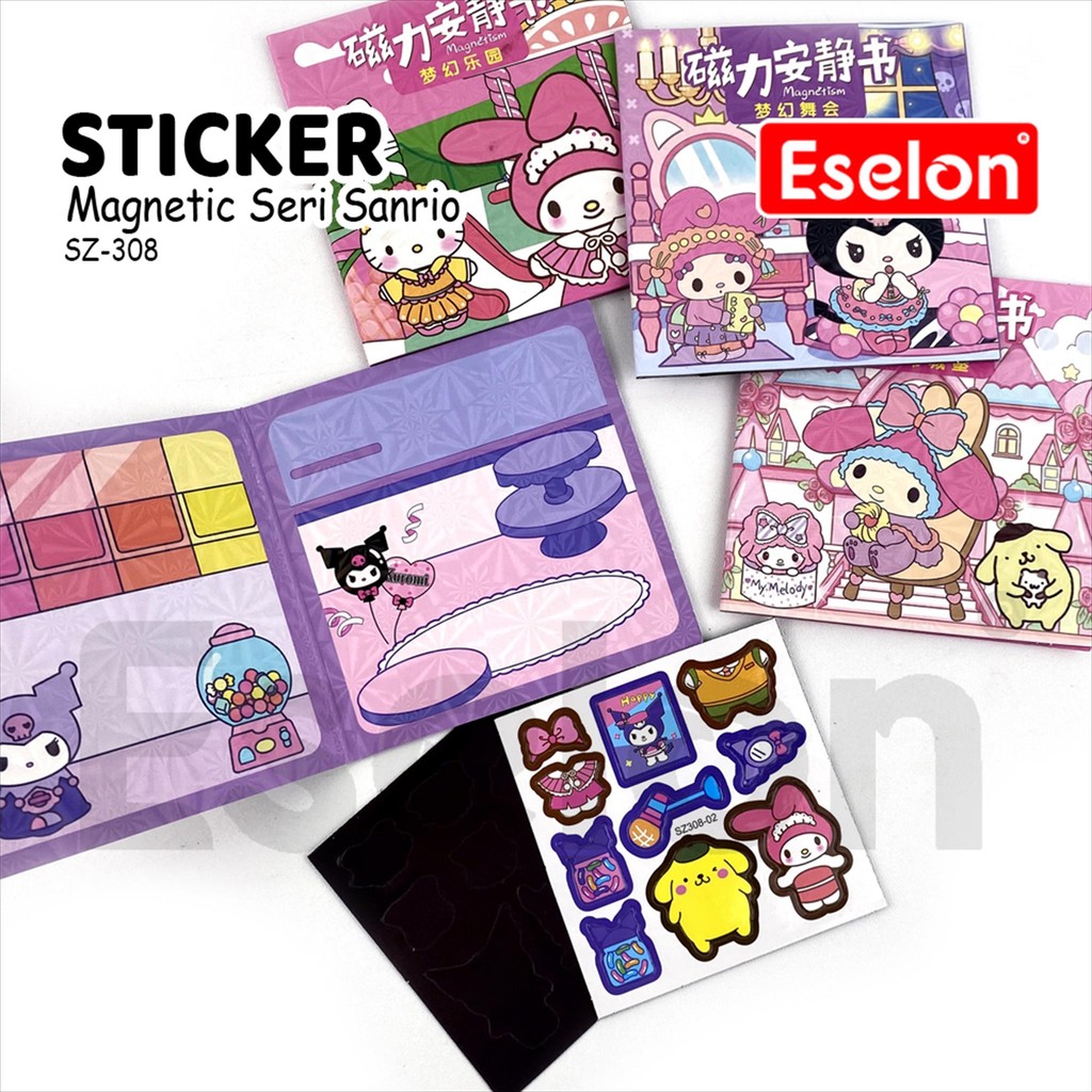 

MAGNETIC QUIET BOOK SANRIO / 2lembar Sticker Magnet Sanrio 308-03