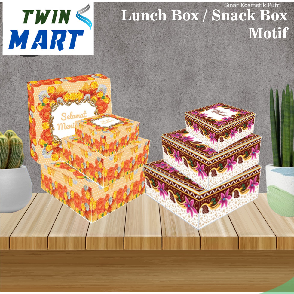 

[motif] Snack Box / Lunch Box / Dus Snack dan Makanan Catering