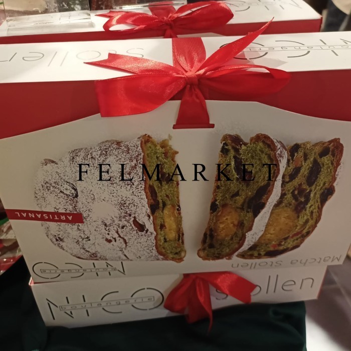 

Nico Stolen Matcha Cake Natal / Kue Natal / Cake Edisi Natal Rasa Matcha / 500 grm