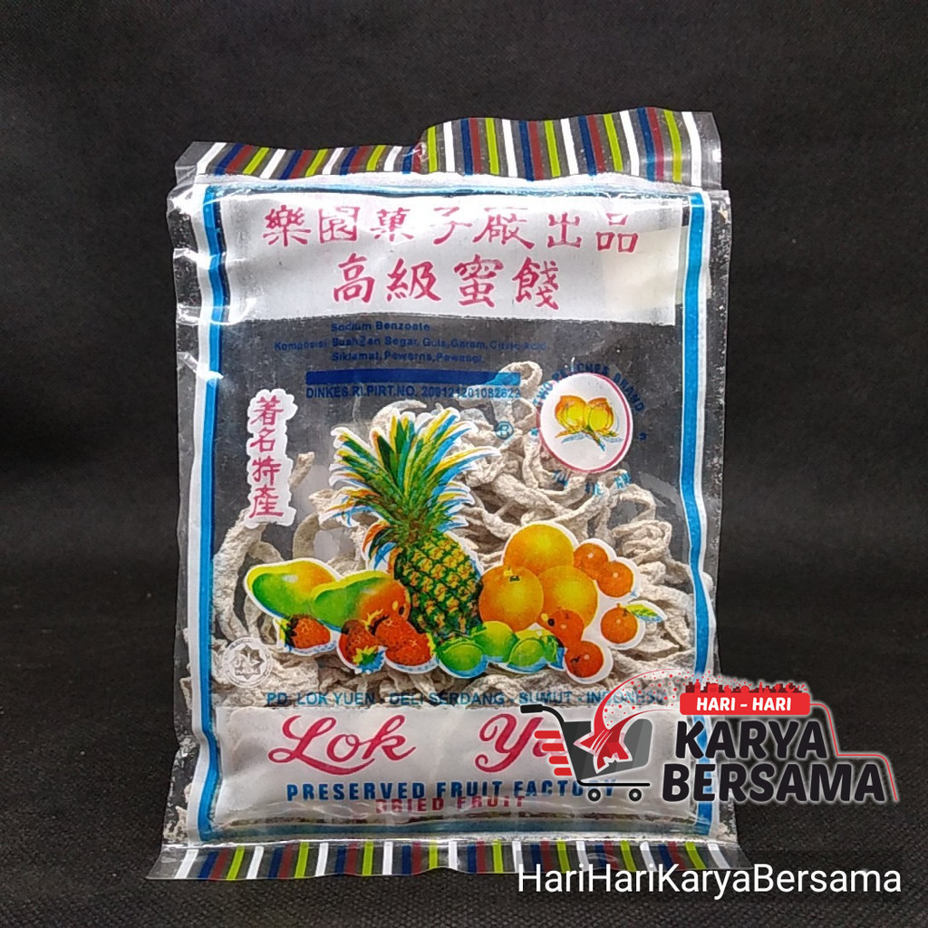 

MAKANAN RINGAN LOK YUEN MANISAN BUAH BUAHAN PRESERVED FRUIT FACTORY DRIED FRUIT 40GR