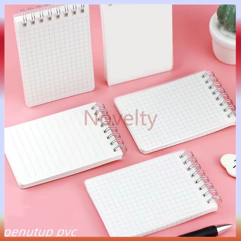 

Novelty Flip-Up Coil Book/Transparent PP Matte Cover Portable Mini Portable Notebook