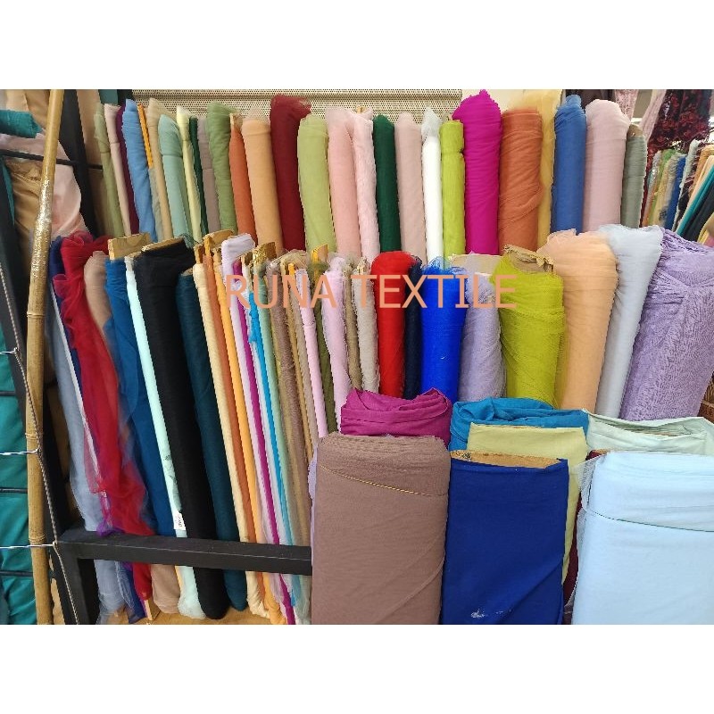 Bahan Kain Tile Polos / Kain Tile Halus. Kain soft tulle tille tule. Bahan tile. Kain tile polos met