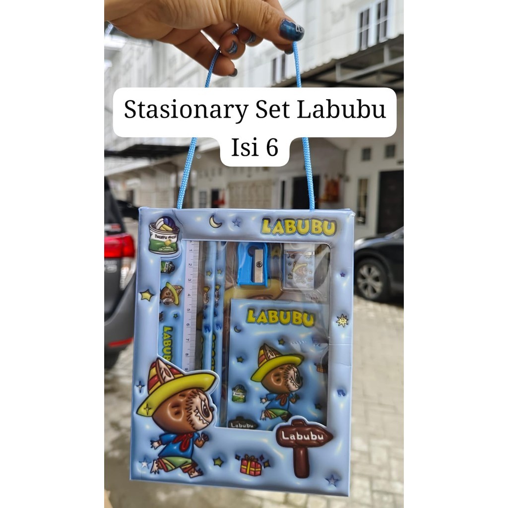 

Alat Tulis Set isi 6 Labubu/Hadiah Ulang Tahun Souvenir Murah Mewah Stasionary Anak isi 6 Labubu