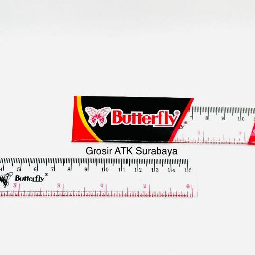 

( StaLand) PENGGARIS BUTTERFLY 15 CM / Garisan Plastik Butterfly 15 cm Bahan Plastik