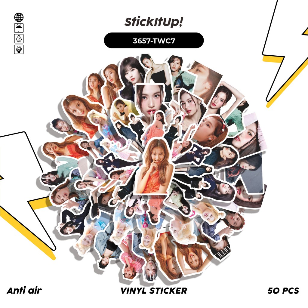 

COD✨ 50 Pcs Stiker TWICE SANA Lucu Anti Air Untuk Dekorasi Notebook Sepeda Skateboard Handphone DIY