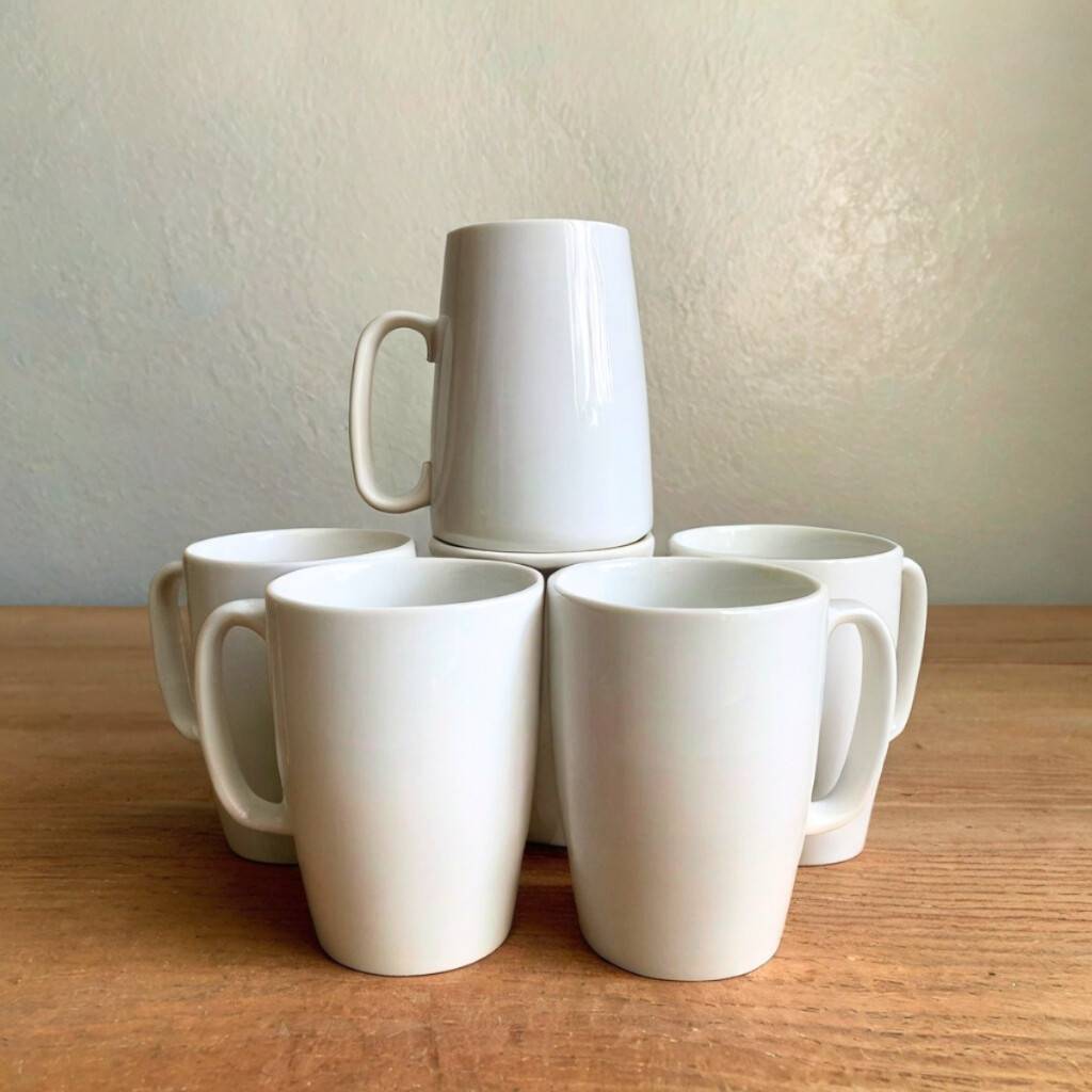 Mug Melamin Cangkir Gagang Kopi Gelas Mug 400ml Mug Semi Melamin Gagang