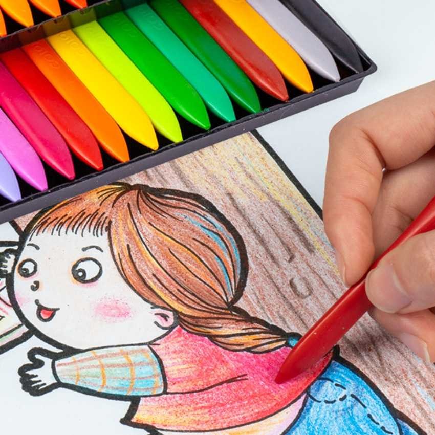 

AJSSHOP XINGMAI Crayon Warna 24 Set Washable Non Toxic Triangle Design - 9002