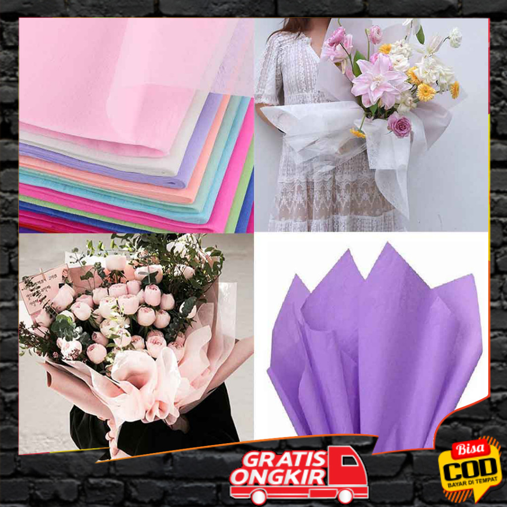 

BISA COD Flower Wrapping Premium Tissue / Non Woven Paper/ Kertas Buket Tebal Pembungkus Bunga KB26