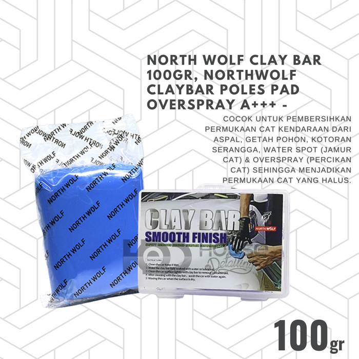 North Wolf Clay Bar 100gr, Northwolf claybar poles pad Overspray A+++